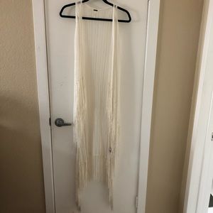 Free People Kimono style Vest with Fringe